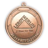 medal odlewany; wykończenie w kolorze patynowanej miedzi; średnica 60mm
