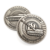 medal tłoczony z mosiądzu; wykończenie przez srebrzenie i patynowanie; średnica 70mm; medal tłoczony dla Huty Stalowa Wola S.A.