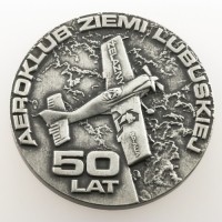 medal odlewany; wykończenie w kolorze patynowanego srebra; średnica 70mm