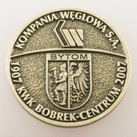 medal odlewany; wykończenie  w kolorze patynowanego mosiądzu; średnica 70mm