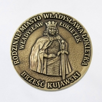 medal odlewany; wykończenie w kolorze patynowanego mosiądzu