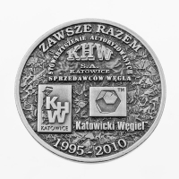 medal odlewany; wykończenie w kolorze patynowanego srebra