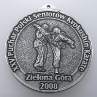 medale odlewane; wykończenie w kolorze patynowanego srebra; średnica 70mm