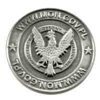 medal odlewany; wykończenie w kolorze patynowanego srebra; średnica 50mm