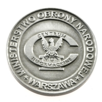 medal odlewany; wykończenie w kolorze patynowanego srebra; średnica 50mm