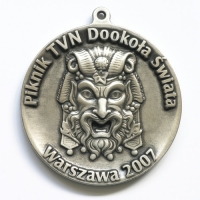 medal odlewany; wykończenie w kolorze srebra patynowanego; średnica 60mm