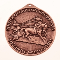 medal odlewany; wykończenie w kolorze patynowanej miedzi