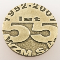 medal odlewany; wykończenie w kolorze mosiądzu patynowanego; średnica 70mm