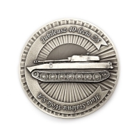 medal tłoczony z mosiądzu; wykończenie przez srebrzenie i patynowanie; średnica 70mm; medal tłoczony dla Huty Stalowa Wola S.A.