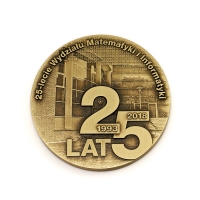medal tłoczony z mosiądzu; wykończenie przez patynowanie; medal tłoczony dla Uniwersytetu im. Adama Mickiewicza w Poznaniu 