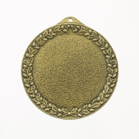 medal uniwersalny; średnica 70mm; motyw - wieniec dębowy; wykończenie w kolorze patynowanego mosiądzu; wkładka 50mm; uszko do tasiemki