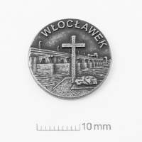 znaczek pins odlewany; wykończenie w kolorze patynowanego srebra