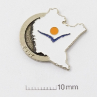 znaczek pins tłoczony z alpaki; malowany ręcznie